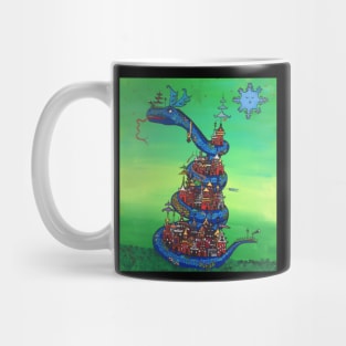 Blue Dragon Village Mug